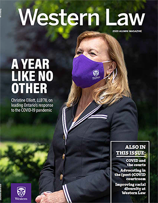Cover of the 2020 Western Law Alumni Magazine