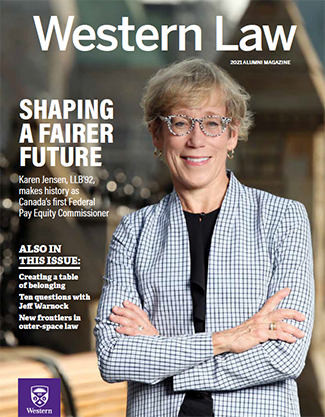Cover of the 2021 Western Law Alumni Magazine