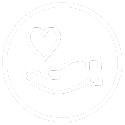 Icon of a hand holding a heart