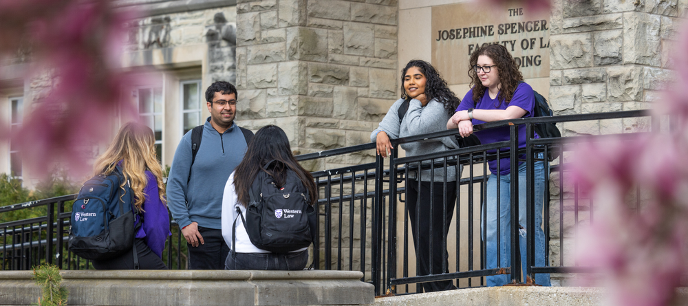 Students walking through campus