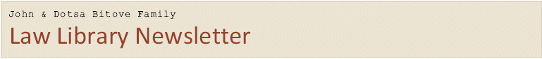 Law Library Newsletter Banner