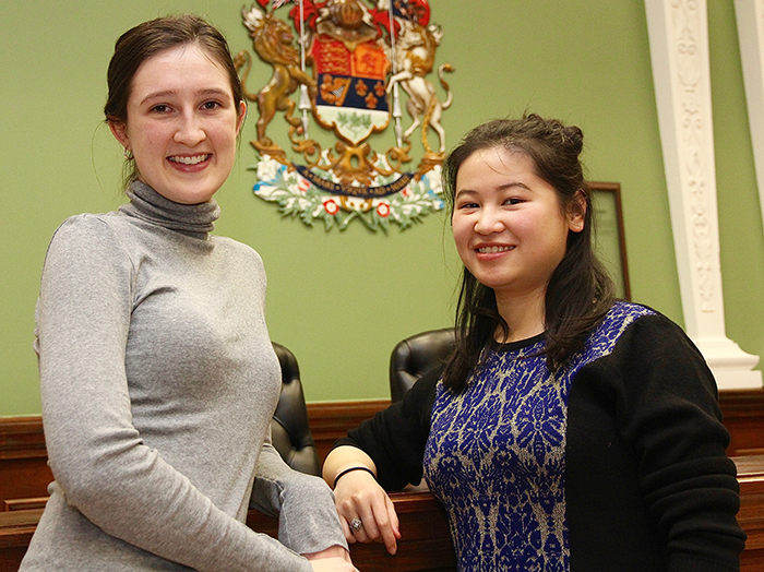 Western Law students Rachel Phillips and Grace Zhang