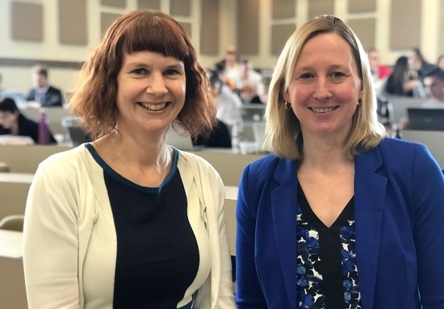 Professor Sarah Green and Dean Erika Chamberlain